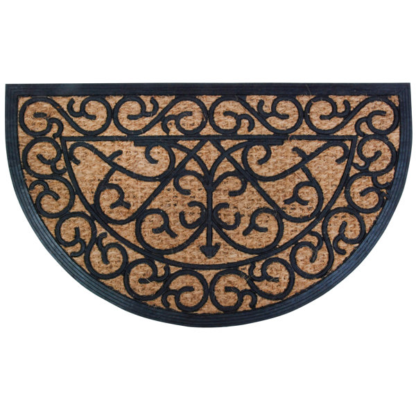 Dakota Fields Half Round Rubber/Coir Doormat & Reviews Wayfair.co.uk